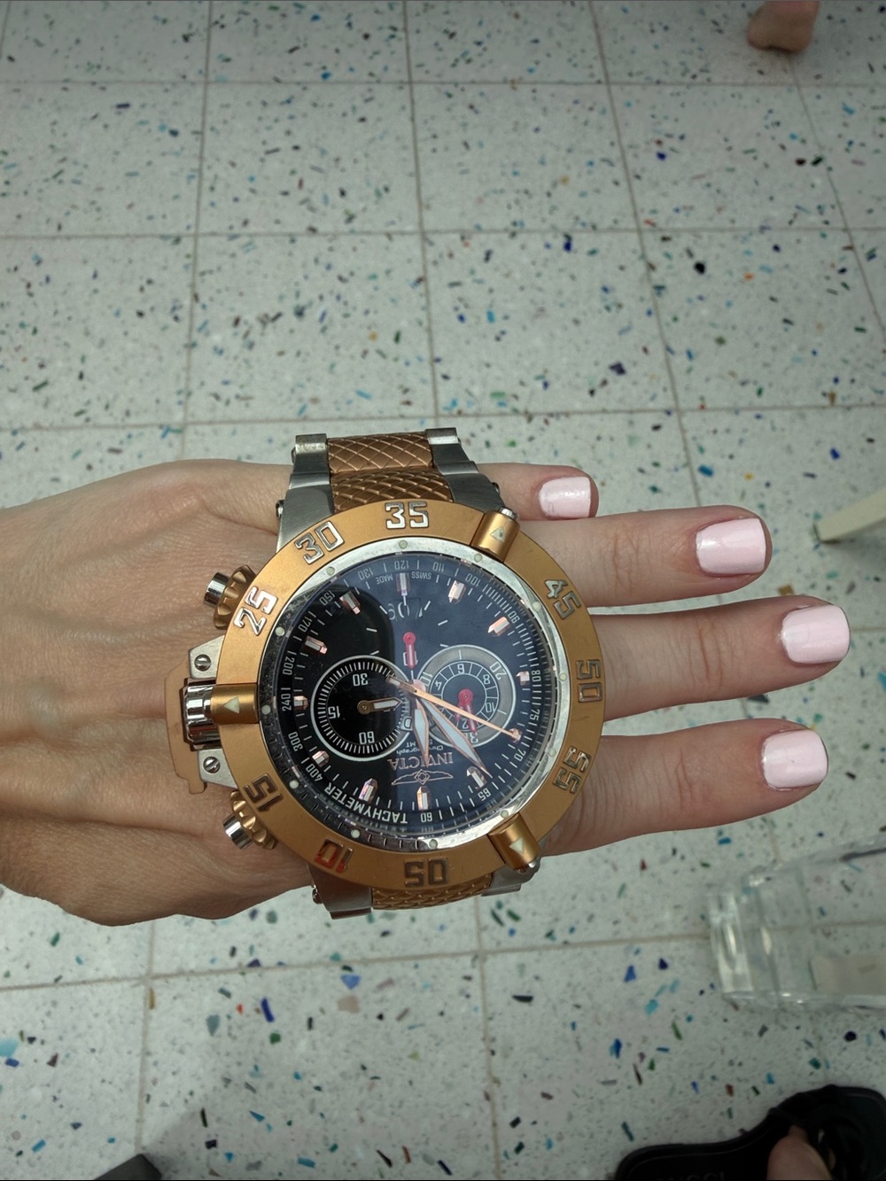 Invicta Two-Tone Gold and Silver Chronograph Men's Watch